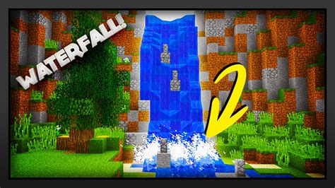 how to make a waterfall in minecraft