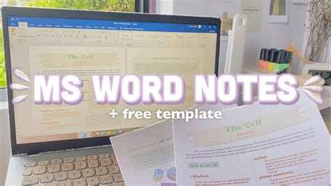 how to make aesthetic notes ideas using microsoft word Notes template