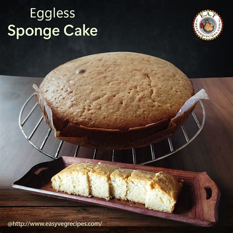 how to make an eggless sponge cake