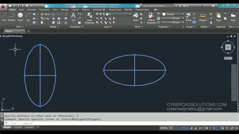how to make an ellipse in autocad