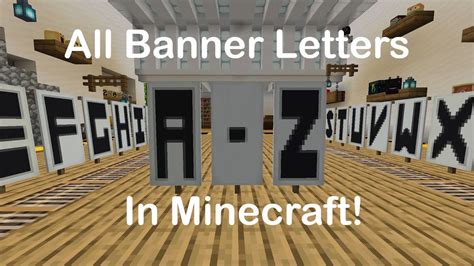 how to make banner letters in minecraft