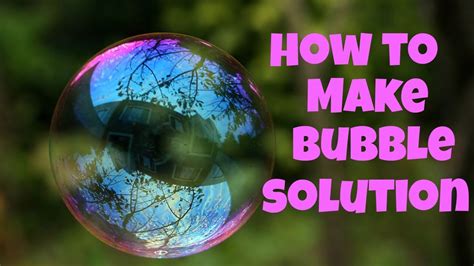 how to make bubble solution