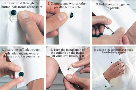 how to make cufflink holes