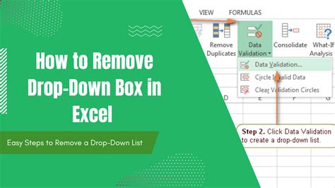 how to make drop box in excel