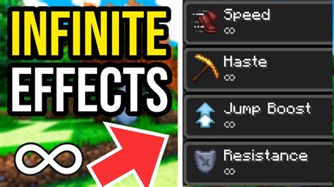 how to make effects infinite in minecraft