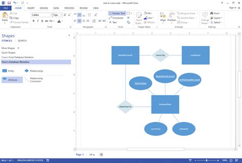 how to make erd in visio