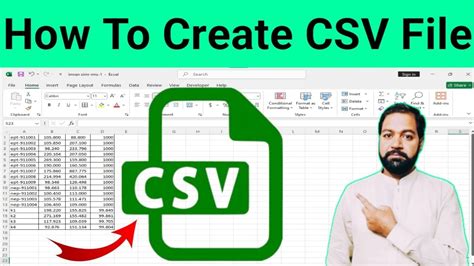 how to make excel csv file
