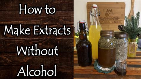 how to make extracts without alcohol