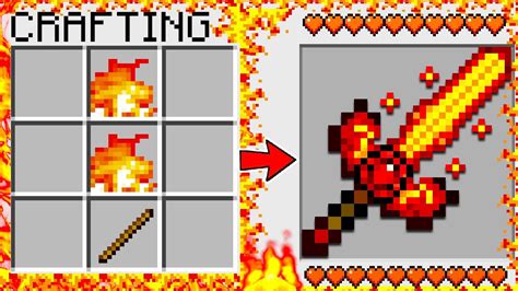 how to make fire sword in minecraft