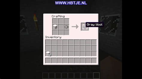 how to make gray wool minecraft