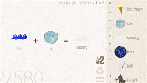 how to make iceberg in little alchemy 1