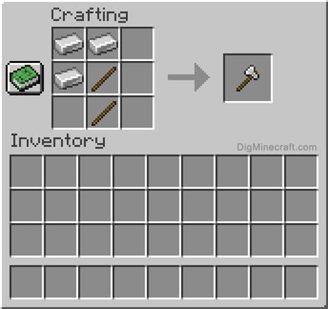 how to make iron axe in minecraft