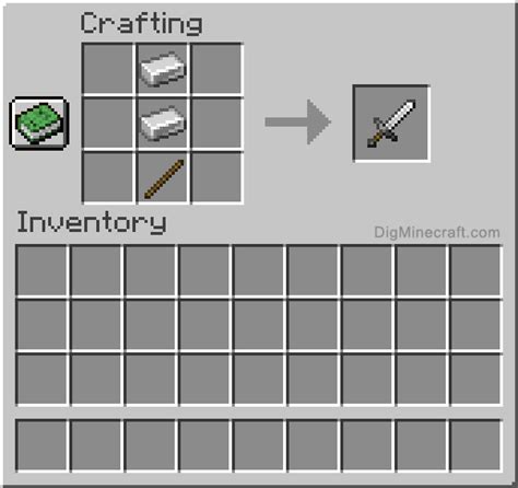 how to make iron sword in minecraft