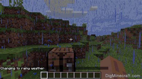 how to make it rain in minecraft