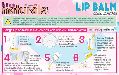 how to make kiss naturals lip balm directions