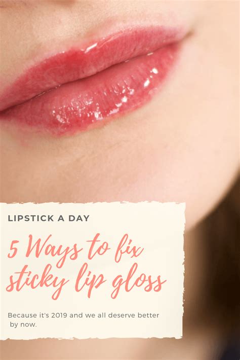 how to make lip gloss less sticky