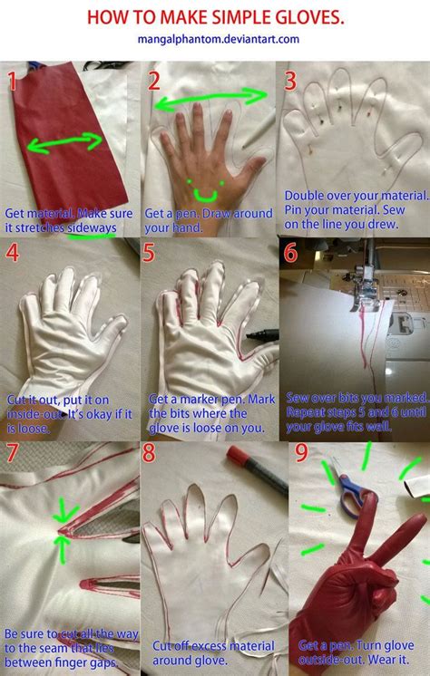 how to make lip ice hockey gloves instructions
