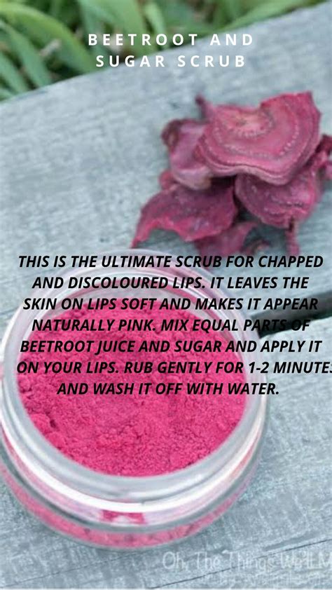 how to make lip scrub with beetroot