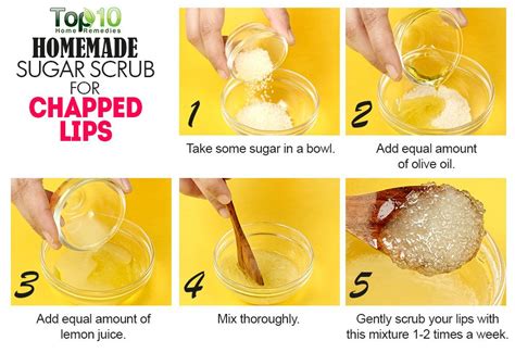 how to hlw lip scrub with white sugar