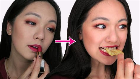 how to make lipstick last through eating properly