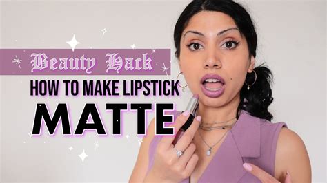 how to make lipstick matte hack without