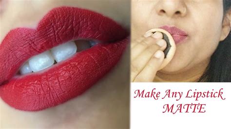 how to make lipstick matte with powder paint