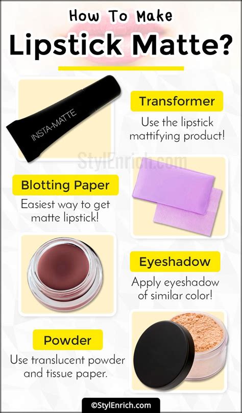 how to make lipstick matte with powder paper