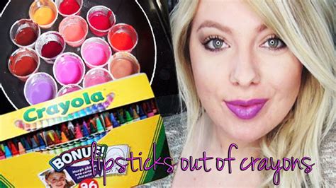 how to make lipstick with wax crayons video