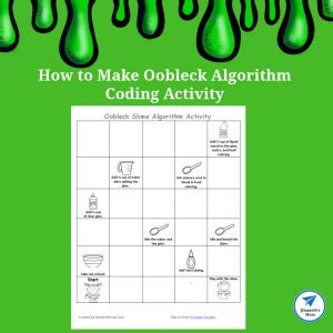 How To Make Oobleck Algorithm Coding Activity Jdaniel4s Oobleck Activity Worksheet - Oobleck Activity Worksheet
