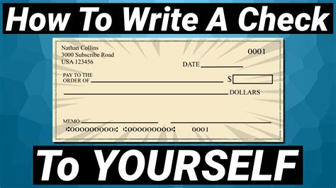 how to make out a check to yourself