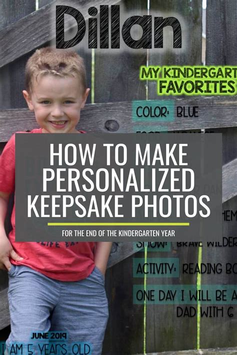 How To Make Personalized Kindergarten Favorites Keepsake Photos Kindergarten Keepsake - Kindergarten Keepsake