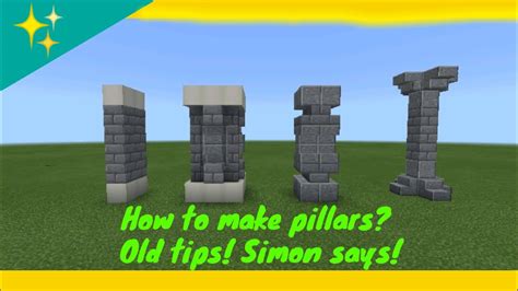 how to make pillars in minecraft