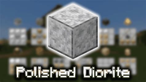 how to make polished diorite in minecraft