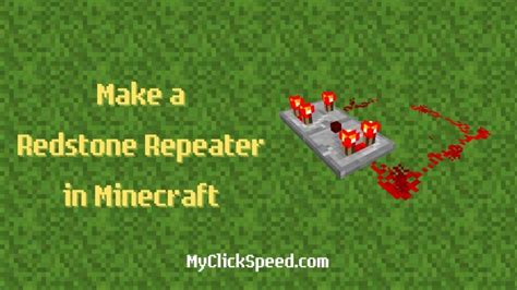 how to make redstone repeat in minecraft