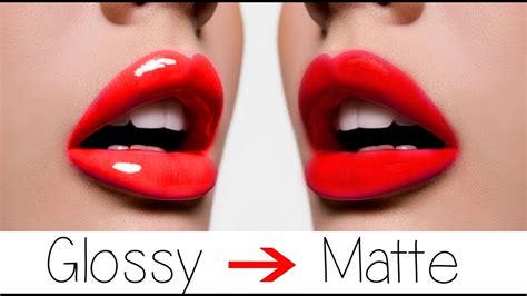 how to make shiny lip gloss matte