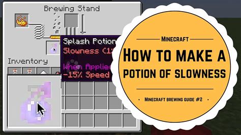 how to make slowness potion in minecraft