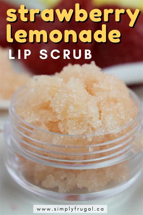 how to make strawberry lemonade lip scrub