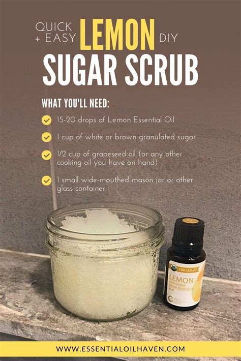 how to make sugar scrubs with essential oils