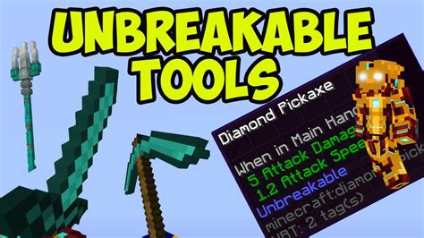 how to make unbreakable tools in minecraft