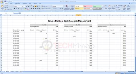 how to manage accounts in excel