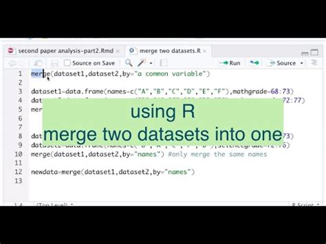 how to merge two datasets in r