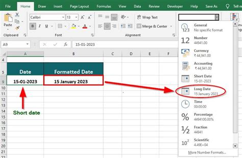 how to modify date in excel