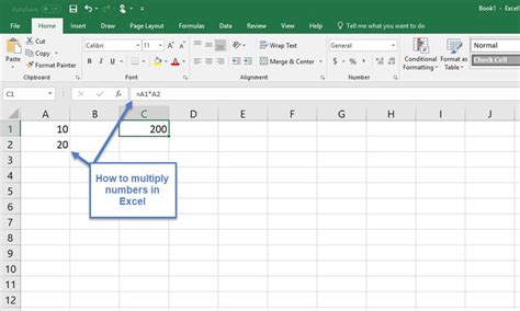 how to multiply in excel formula
