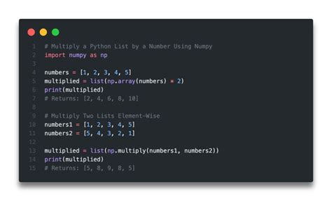 How To Multiply Lists In Python