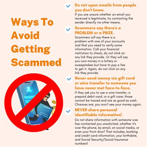 how to not get scammed