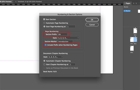 how to number in indesign