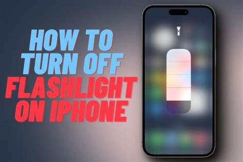 how to off flashlight in iphone