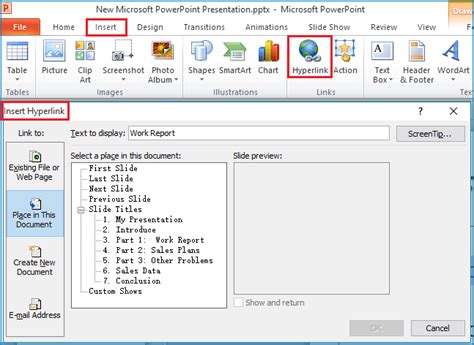 how to open a hyperlink in powerpoint