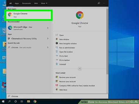 how to open blocked site in chrome