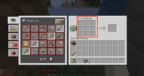 how to open crafting menu in minecraft